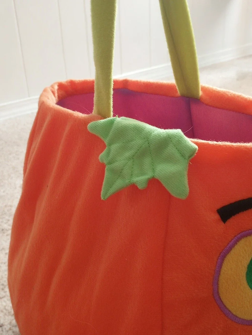 Halloween Pumpkin Jack-o'-lantern Trick Or Treat Candy Basket